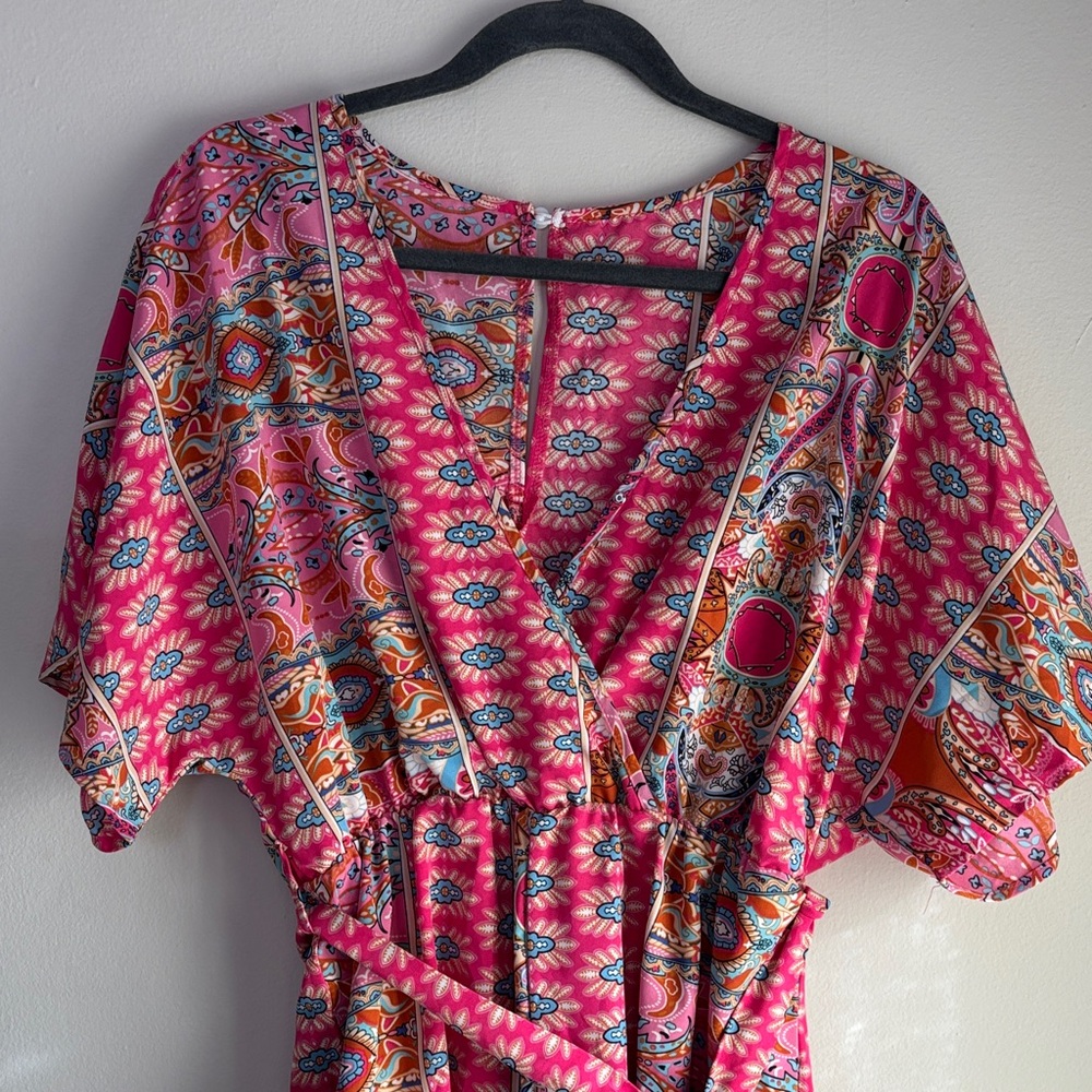 Pink Patterned Romper - Picture 2 of 3